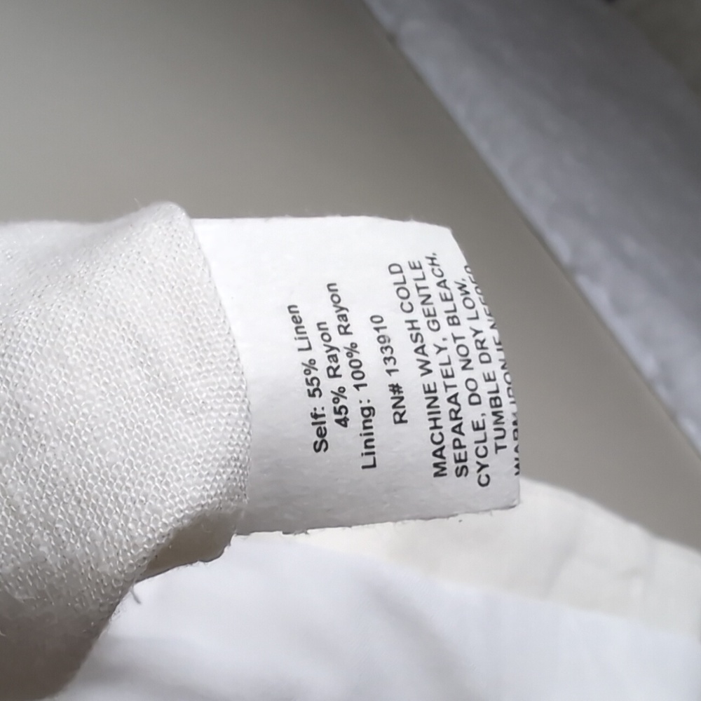 Show Me Your Mumu Vicky Vest Women's Small White Linen Shirt Top Golden 2 - Picture 11 of 15